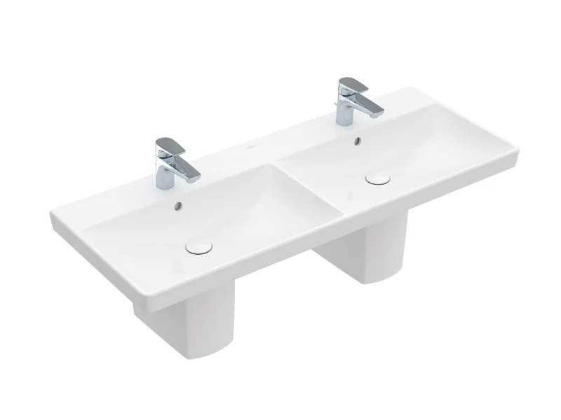 Раковина, Villeroy&Boch, Avento, шг 1200*470, отверстия для смесителя-1, CeramicPlus, цвет-альпийский белый