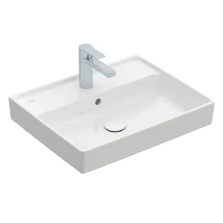 Раковина, Villeroy&Boch, Collaro, шгв 550*440*160, отверстия для смесителя-1 сквозное, 2 промаркированных, цвет-альпийский белый