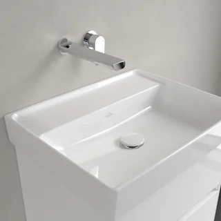 Раковина, Villeroy&Boch, Collaro, шгв 550*440*160, отверстия для смесителя-отсутствуют, цвет-альпийский белый