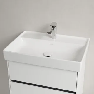 Раковина, Villeroy&Boch, Collaro, шгв 650*470*160, отверстия для смесителя-1 сквозное, 2 промаркированных, цвет-альпийский белый