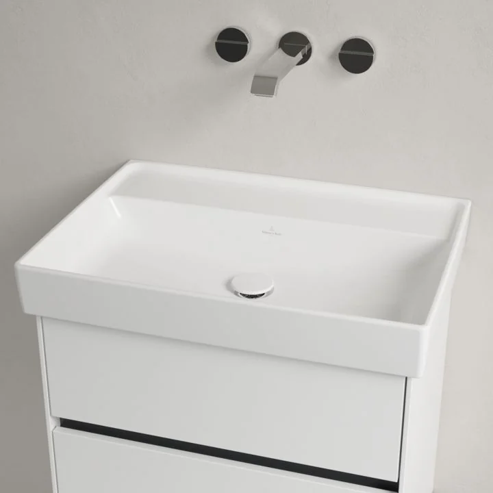 Раковина, Villeroy&Boch, Collaro, шгв 650*470*160, отверстия для смесителя-отсутствуют, CeramicPlus, цвет-альпийский белый