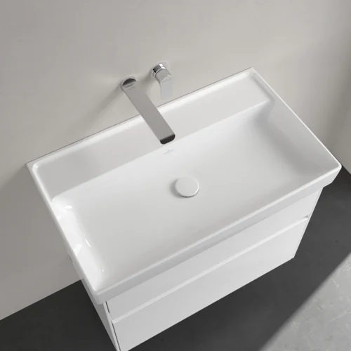 Раковина, Villeroy&Boch, Collaro, шгв 800*470*160, отверстия для смесителя-отсутствуют, цвет-альпийский белый