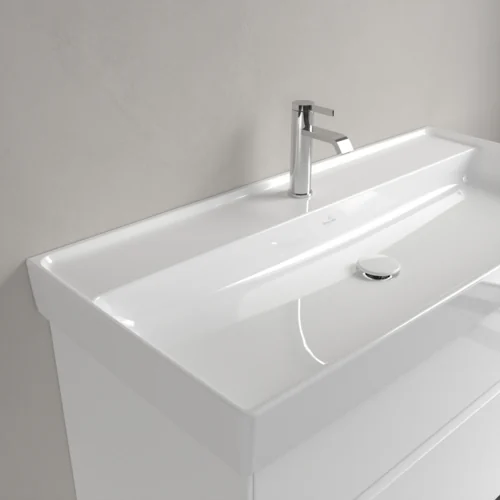 Раковина, Villeroy&Boch, Collaro, шгв 1000*470*160, отверстия для смесителя-1 сквозное, 2 промаркированных, цвет-альпийский белый