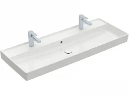 Раковина, Villeroy&Boch, Collaro, шгв 1200*470*160, отверстия для смесителя-2, CeramicPlus, цвет-камень белый