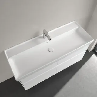 Раковина, Villeroy&Boch, Collaro, шгв 1200*470*160, отверстия для смесителя-1 сквозное, 2 промаркированных, цвет-альпийский белый