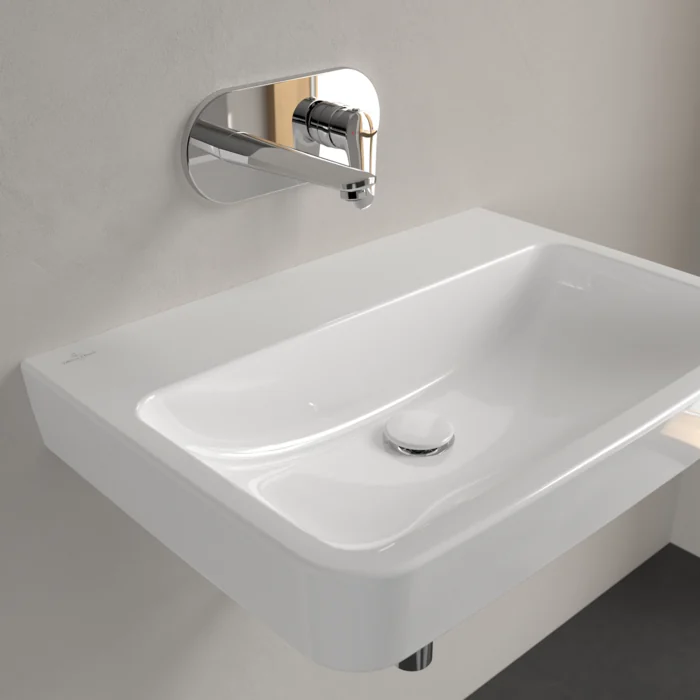 Раковина, Villeroy&Boch, O.Novo, шгв 650*460*125, отверстия для смесителя-отсутствуют, AntiBac, цвет-альпийский белый