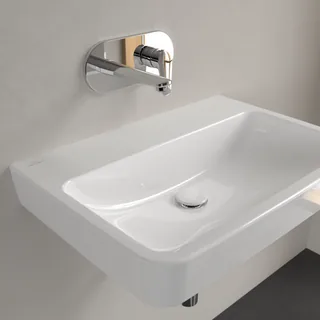 Раковина, Villeroy&Boch, O.Novo, шгв 650*460*125, отверстия для смесителя-отсутствуют, CeramicPlus/AntiBac, цвет-альпийский белый