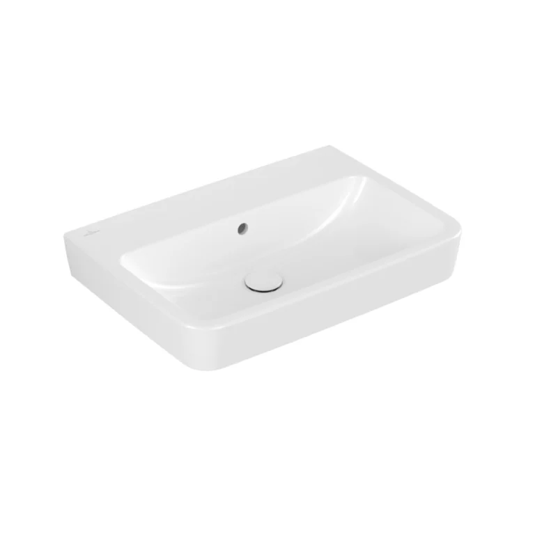 Раковина, Villeroy&Boch, O.Novo, шгв 650*460*125, отверстия для смесителя-отсутствуют, цвет-альпийский белый