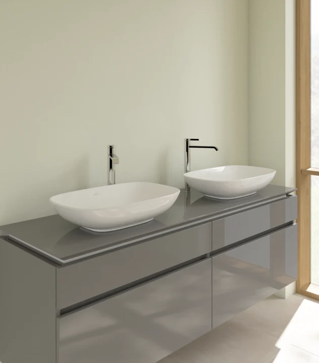Раковина, Villeroy&Boch, Loop&Friends, шгв 560*380*120, отверстия для смесителя-отсутствуют, цвет-альпийский белый