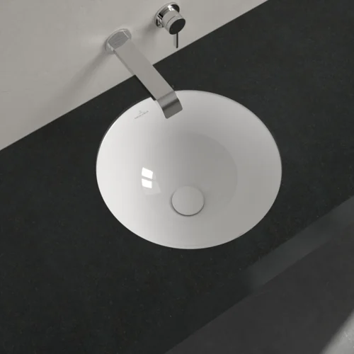 Раковина, Villeroy&Boch, Loop&Friends, шгв 380*380*210, отверстия для смесителя-отсутствуют, цвет-альпийский белый