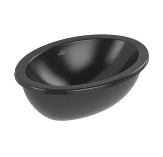 Раковина, Villeroy&Boch, Loop&Friends, шгв 430*280*185, отверстия для смесителя-отсутствуют, CeramicPlus, цвет-Pure Black
