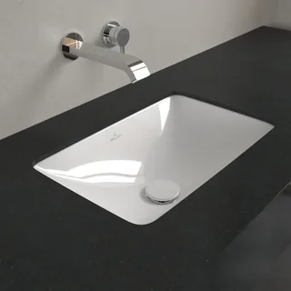 Раковина, Villeroy&Boch, Loop&Friends, шгв 450*280*165, отверстия для смесителя-отсутствуют, цвет-альпийский белый