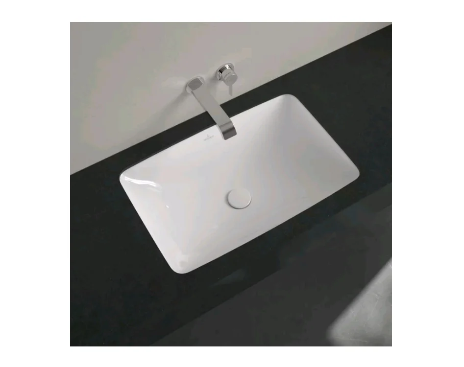 Раковина, Villeroy&Boch, Loop&Friends, шгв 615*380*180, отверстия для смесителя-отсутствуют, цвет-альпийский белый (белый Alpin)