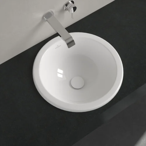 Раковина, Villeroy&Boch, Loop&Friends, шгв 450*450*210, отверстия для смесителя-отсутствуют, цвет-альпийский белый