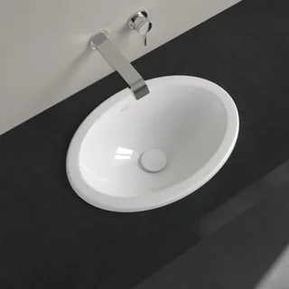 Раковина, Villeroy&Boch, Loop&Friends, шгв 505*360*185, отверстия для смесителя-отсутствуют, CeramicPlus, цвет-альпийский белый