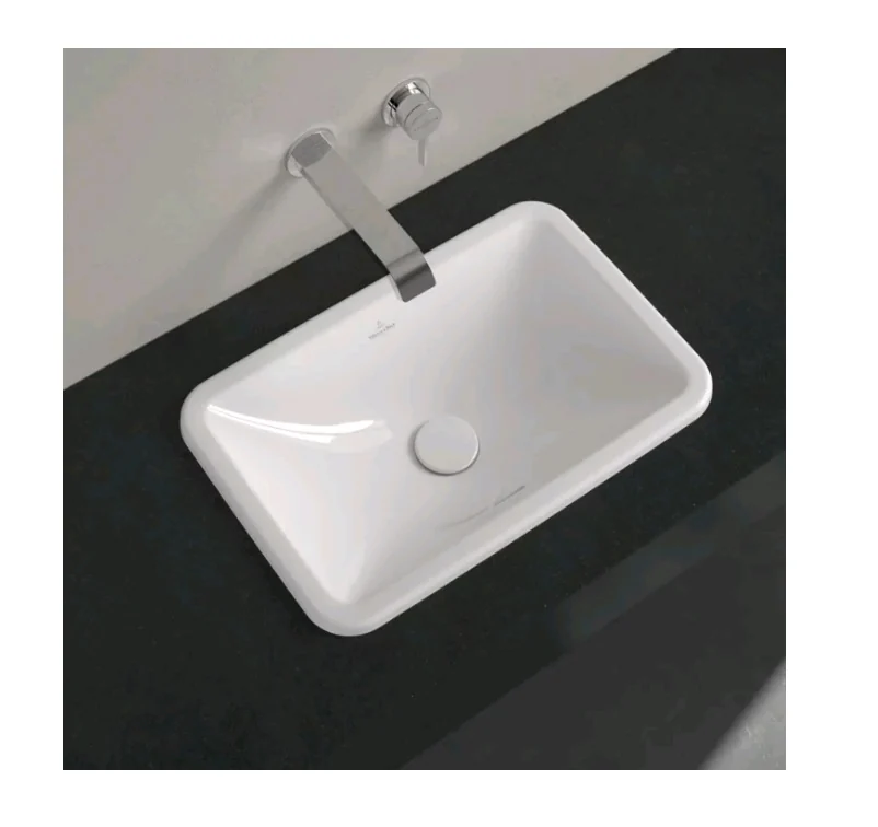 Раковина, Villeroy&Boch, Loop&Friends, шгв 510*340*165, отверстия для смесителя-отсутствуют, цвет-альпийский белый (белый Alpin)