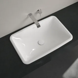 Раковина, Villeroy&Boch, Loop&Friends, шгв 510*340*165, отверстия для смесителя-отсутствуют, цвет-альпийский белый