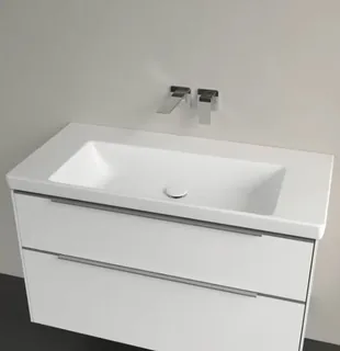 Раковина, Villeroy&Boch, Subway 3.0, шгв 1000*470*120, отверстия для смесителя-отсутствуют, цвет-альпийский белый