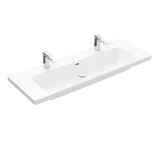 Раковина, Villeroy&Boch, Subway 3.0, шгв 1300*475*120, отверстия для смесителя-2, CeramicPlus, цвет-альпийский белый — иконка