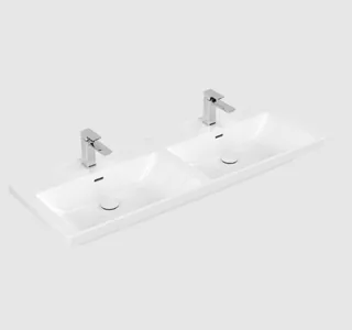 Раковина, Villeroy&Boch, Subway 3.0, шгв 1300*475*165, отверстия для смесителя-2, CeramicPlus, цвет-альпийский белый