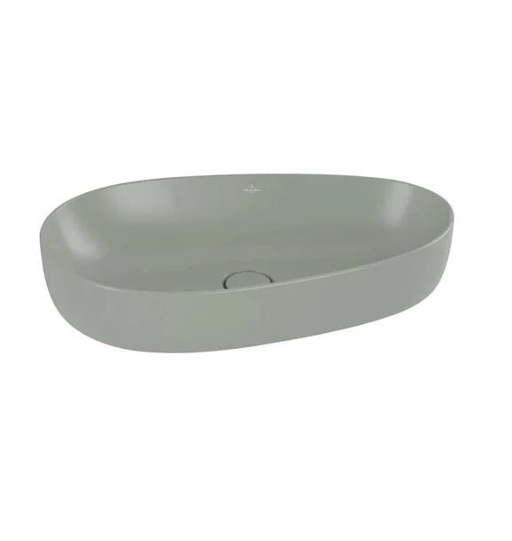 Раковина, Villeroy&Boch, Antao, шгв 650*400*145, отверстия для смесителя-отсутствуют, CeramicPlus, цвет-Morning Green