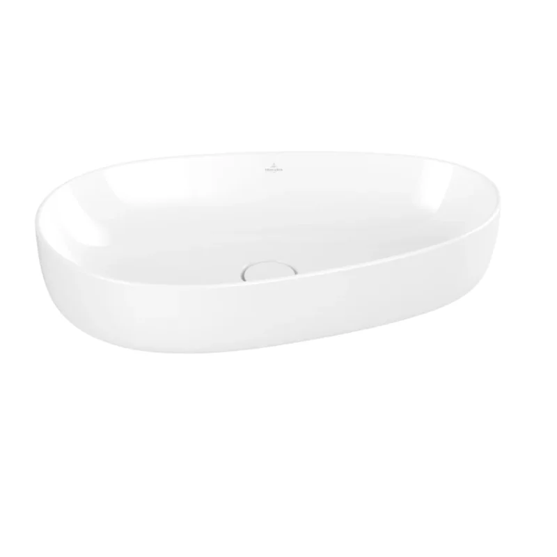 Раковина, Villeroy&Boch, Antao, шгв 650*400*145, отверстия для смесителя-отсутствуют, CeramicPlus, цвет-камень белый