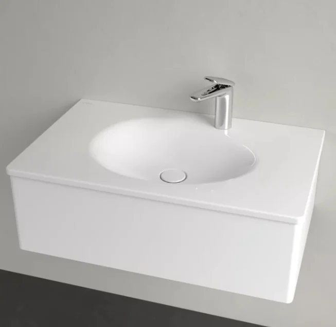 Раковина, Villeroy&Boch, Antao, шгв 800*500*150, отверстия для смесителя-1, CeramicPlus, цвет-альпийский белый