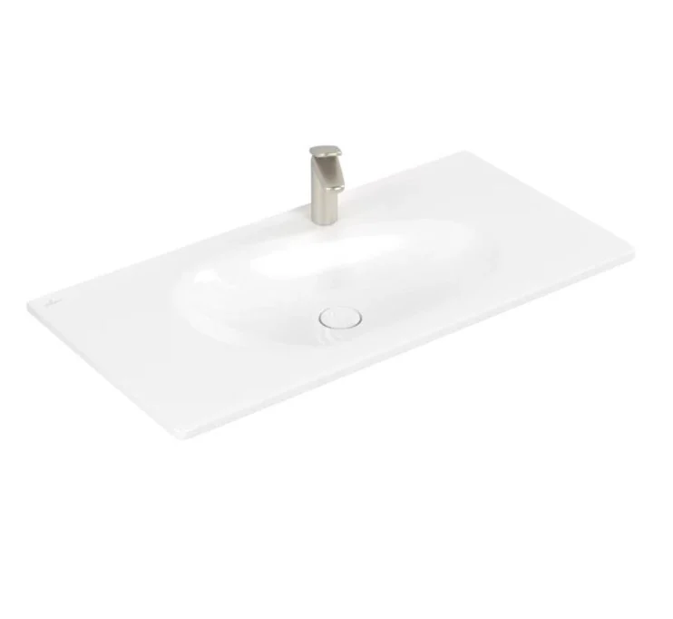 Раковина, Villeroy&Boch, Antao, шгв 1000*500*90, отверстия для смесителя-1, CeramicPlus, цвет-альпийский белый