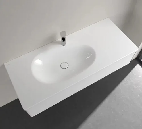 Раковина, Villeroy&Boch, Antao, шгв 1200*500*90, отверстия для смесителя-1, CeramicPlus, цвет-альпийский белый