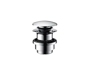 Донный клапан, Hansgrohe, для раковин и биде, с переливом, 1 1/4", хром
