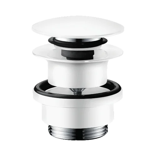 Донный клапан, Hansgrohe, для раковин и биде, 1 1/4", цвет-белый матовый