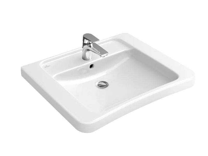 Раковина, Villeroy&Boch, Architectura Vita, шг 650*550, отверстия для смесителя-1, CeramicPlus, цвет-альпийский белый