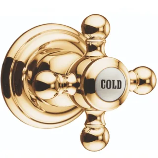 Вентиль, Kludi, 1926, 3/4", COLD/холодная, цвет-позолоченный, 23 карат