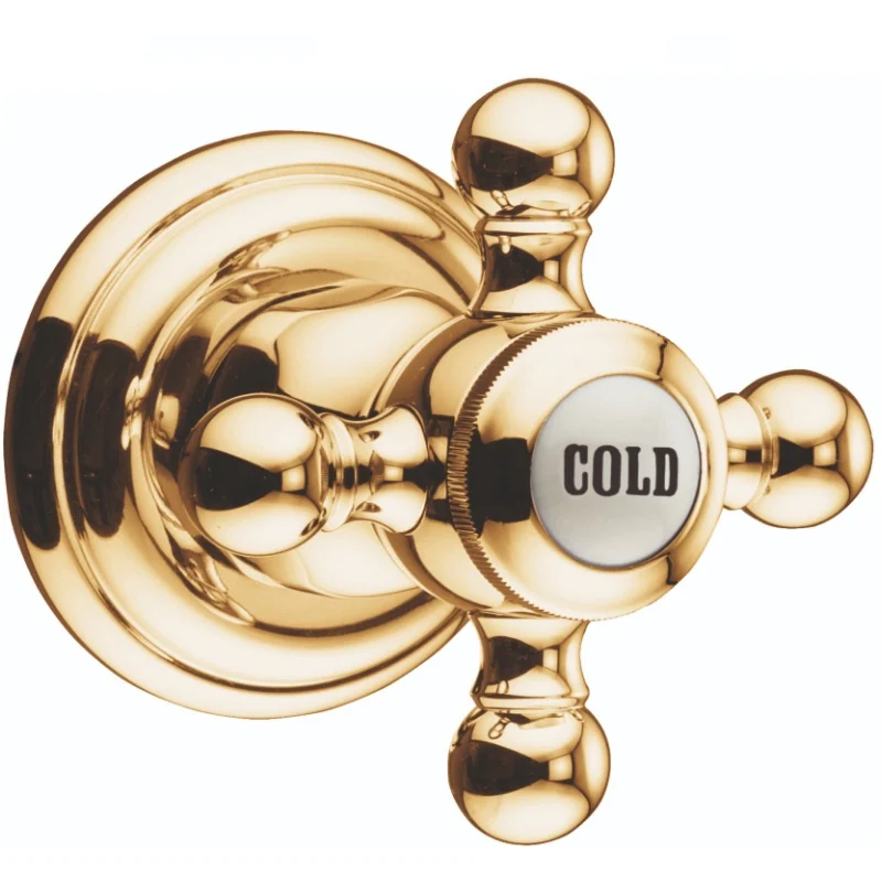 Вентиль, Kludi, 1926, 3/4", COLD/холодная, цвет-позолоченный, 23 карат