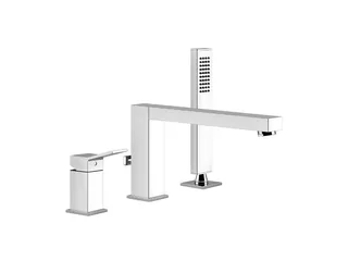 Смеситель для ванны и душа, Gessi, Rettangolo K, цвет-Finox