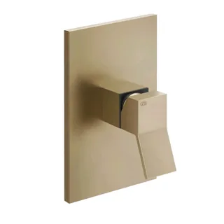 Смеситель для душа, Gessi, Rettangolo K, на 1 потребитель, цвет-Warm Bronze Brushed PVD
