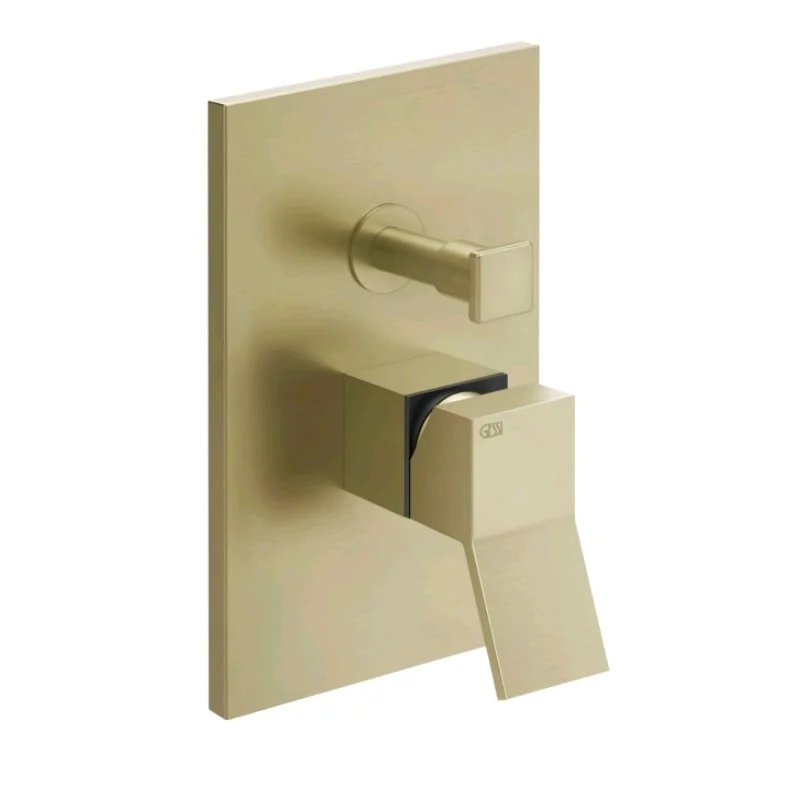 Смеситель для душа, Gessi, Rettangolo K, на 2 потребителя, цвет-Brushed Brass PVD