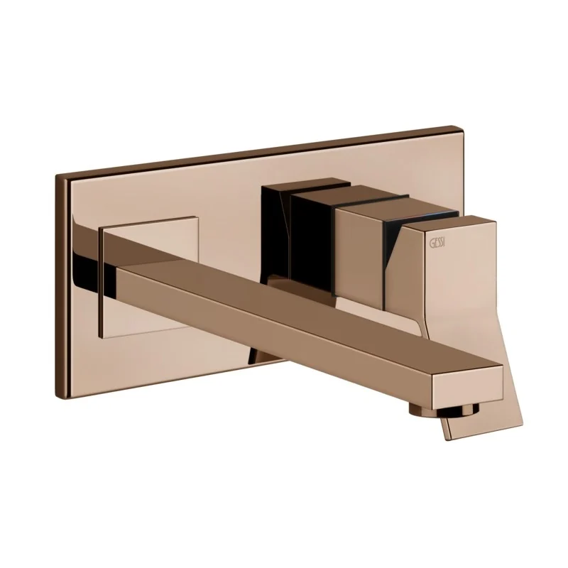 Смеситель для раковины, Gessi, Rettangolo K, цвет-Copper PVD