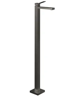 Смеситель для раковины, Gessi, Rettangolo K, напольный, цвет-Black Metal Brushed PVD