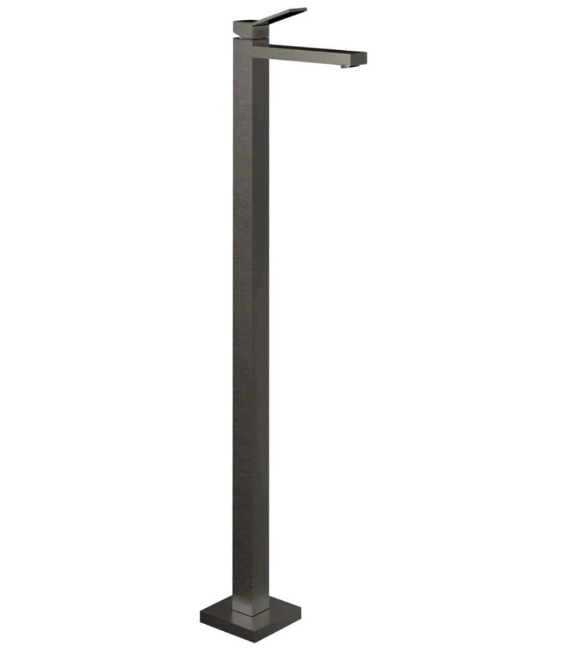 Смеситель для раковины, Gessi, Rettangolo K, напольный, цвет-Black Metal Brushed PVD