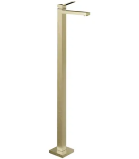 Смеситель для раковины, Gessi, Rettangolo K, напольный, цвет-Brushed Brass PVD