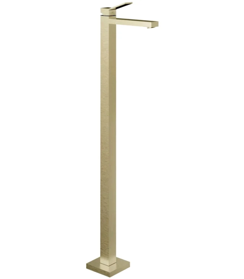 Смеситель для раковины, Gessi, Rettangolo K, напольный, цвет-Brushed Brass PVD