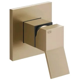 Смеситель для душа, Gessi, Rettangolo K, на 1 потребитель, цвет-Warm Bronze Brushed PVD