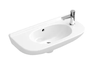 Раковина, Villeroy&Boch, O'Novo, шг 500*250, отверстия для смесителя-отсутствуют, цвет-альпийский белый