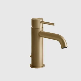 Смеситель для раковины, Gessi, 316 Flessa, цвет-Warm Bronze Brushed PVD