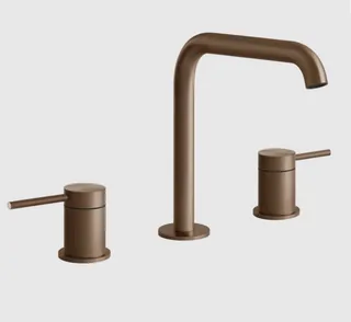 Смеситель для раковины, Gessi, 316 Flessa, цвет-Copper Brushed PVD