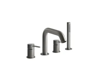 Смеситель для ванны и душа, Gessi, BATH316, цвет-Steel Brushed