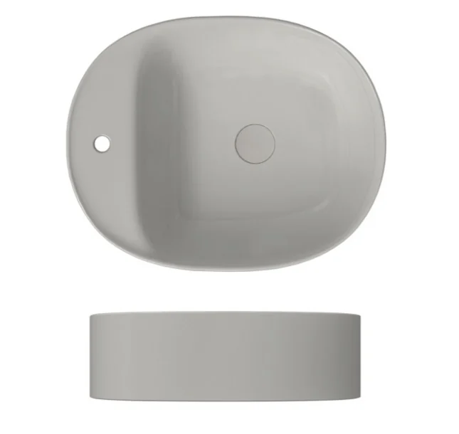 Раковина, Scarabeo, Skinny, шгв 500*400*150, отверстия для смесителя-1, цвет-Pearl