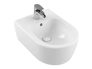 Биде, Villeroy&Boch, Avento, подвесной, шгв 370*530*215, CeramicPlus, цвет-альпийский белый