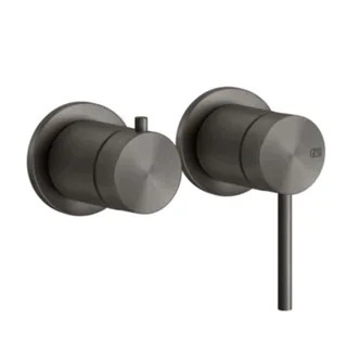 Смеситель для душа, Gessi, 316 Bath-Shower, на 2 потребителя, цвет-Black Metal Brushed PVD